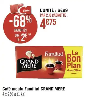 Géant Casino Grand’mere café moulu familial offre
