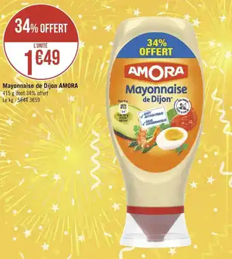 Géant Casino Amora mayonnaise de dijon offre