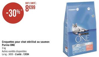 Géant Casino Purina one croquettes pour chat stérilisé au saumon offre