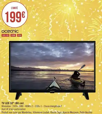 Géant Casino Oceanic tv led 32’’ (80 cm) offre