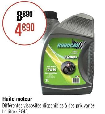 Géant Casino Huile moteur offre