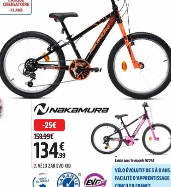 Intersport Vélo zak evo kid offre