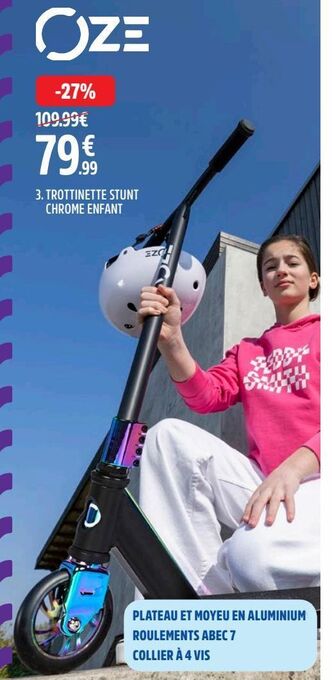 Intersport Trottinette stunt chrome enfant offre