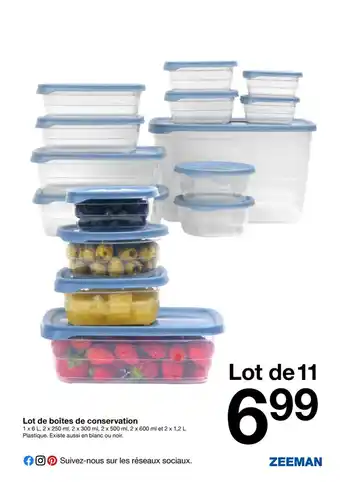 Lot de boîtes de conservation