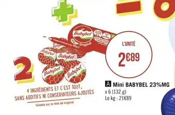 Casino Supermarchés BABYBEL mini babybel 23% MG offre