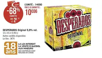 Casino Supermarchés DESPERADOS original 5,9% vol. offre