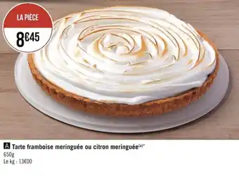 Géant Casino Tarte framboise meringuée ou citron meringuée offre
