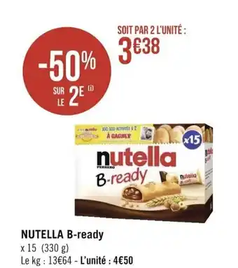 Géant Casino NUTELLA b-ready offre