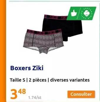 Action Boxers ziki offre