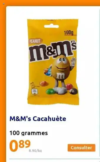 Action M&m's cacahuète offre