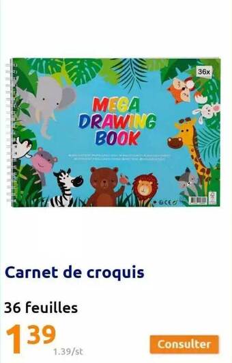 Action Carnet de croquis offre