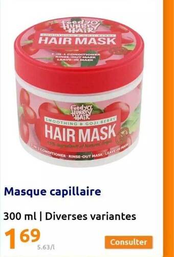 Action Masque capillaire offre