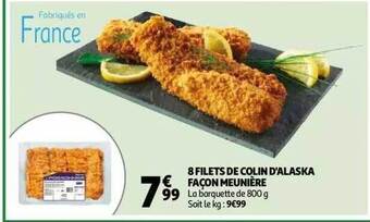 Auchan 8 filets de colin d'alaska façon meunière offre