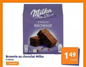 Action Brownie au chocolat milka offre