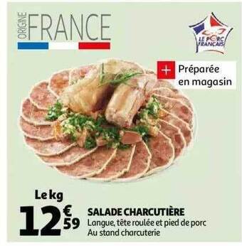 Auchan Salade charcutière offre