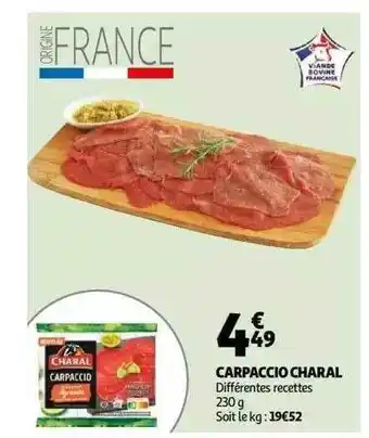 Auchan Carpaccio charal offre