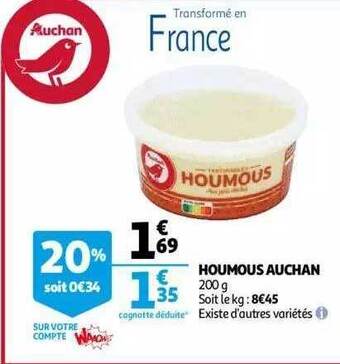 Auchan Houmous auchan offre