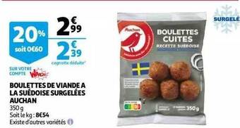 Auchan Boulettes de viande à la suédoise surgelées auchan offre