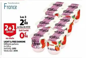 Auchan Light & free danone offre