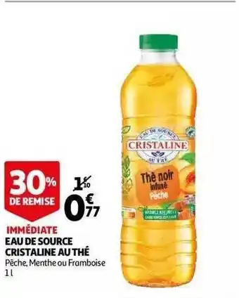 Auchan Eau de source cristaline au thé offre