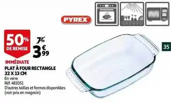 Auchan Plat à four rectangle 22 x 13 cm offre