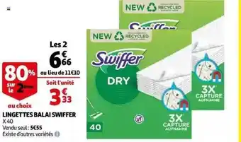 Auchan Lingettes balai swiffer offre