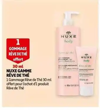Auchan Nuxe gamme rêve de thé offre