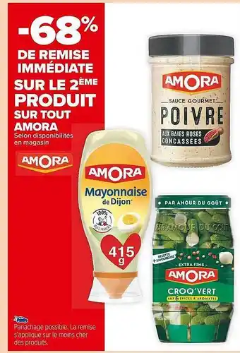 Carrefour Market Poivre, mayonnaise de dijon, croq'vert amora offre