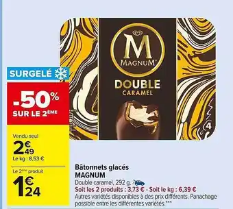 Carrefour Market Bâtonnets glacés magnun offre