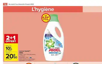 Carrefour Market Lessive liquide ariel offre