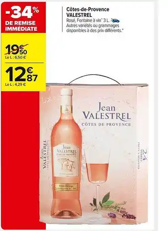 Carrefour Market Côtes-de-provence valestrel offre