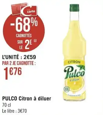 Géant Casino PULCO citron à diluer offre