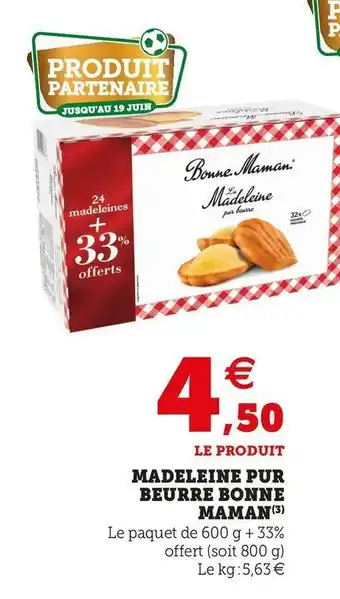 U Express MADELEINE PUR BEURRE offre