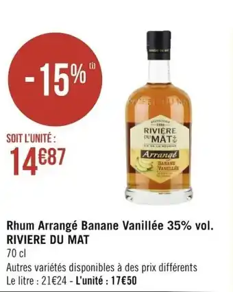 Géant Casino RIVIERE DU MAT rhum arrangé banane vanillée 35% vol. offre