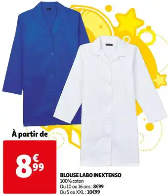 Auchan In extenso blouse labo offre