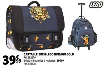 Cartable 38cm lego ninjago gold