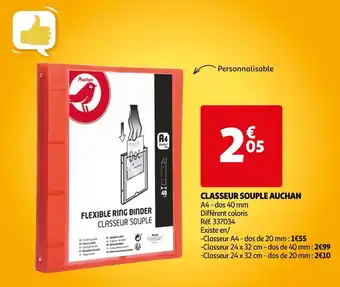 Auchan Auchan classeur souple offre