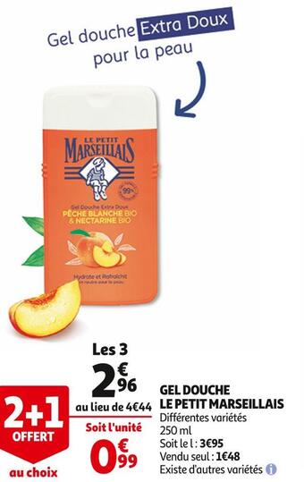 Auchan Le petit marseillais gel douche offre