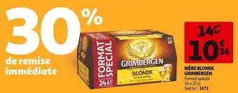 Auchan Grimbergen bière blonde offre