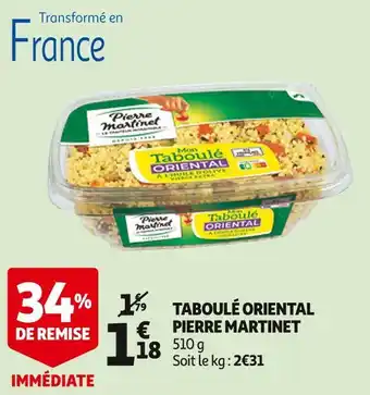 Pierre martinet taboulé oriental