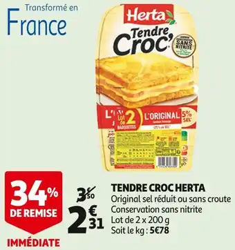 Auchan Herta tendre croc offre
