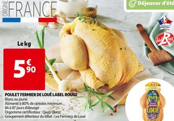 Auchan Loué poulet fermier de loué label rouge offre