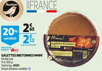 Auchan Mmm! galettes bretonnes offre