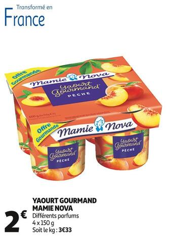 Auchan Mamie nova yaourt gourmand offre