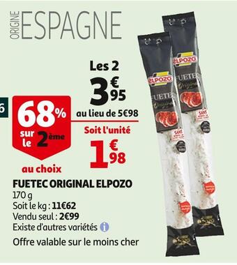 Auchan Elpozo fuetec original offre