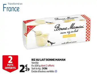 Bonne maman riz au lait