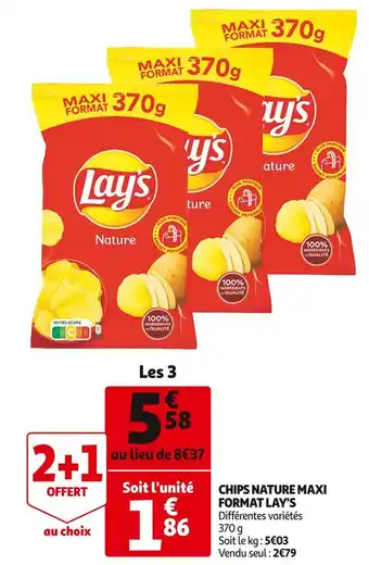 Auchan Lay's chips nature maxi format offre