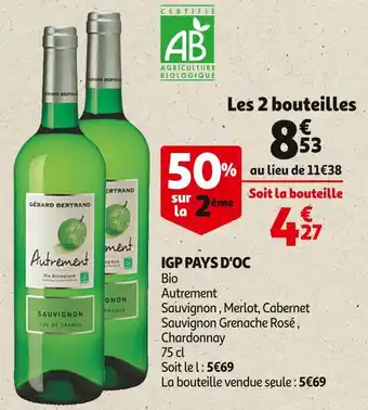 Auchan Autrement igp pays d'oc offre