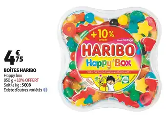 Auchan Haribo boîtes haribo offre