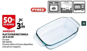Auchan Pyrex plat à four rectangle 22 x 13 cm offre